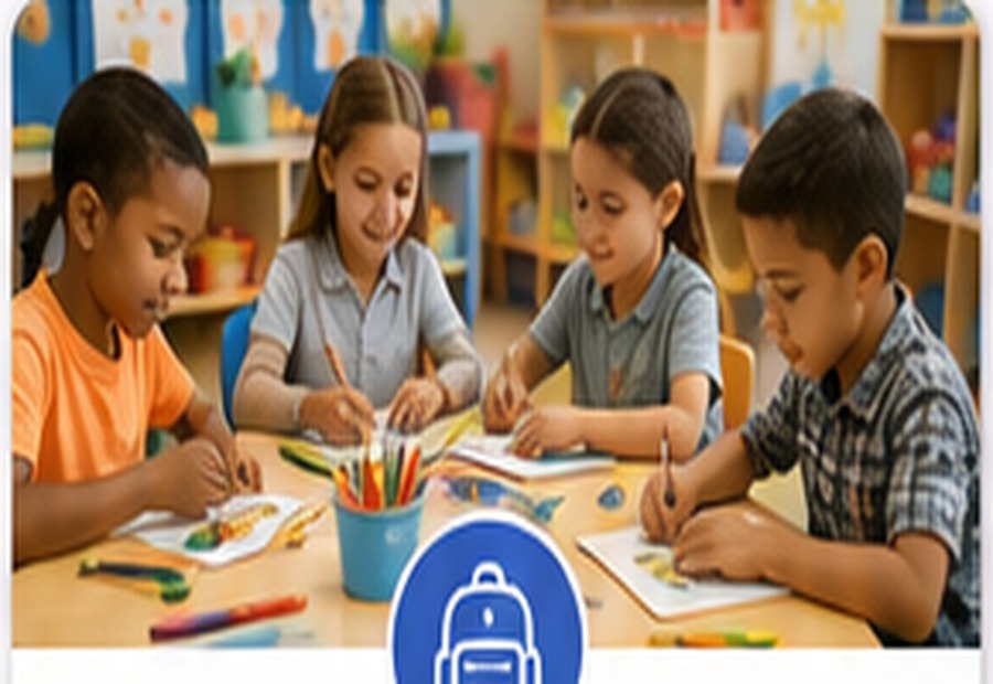Children working together on a classroom activity
